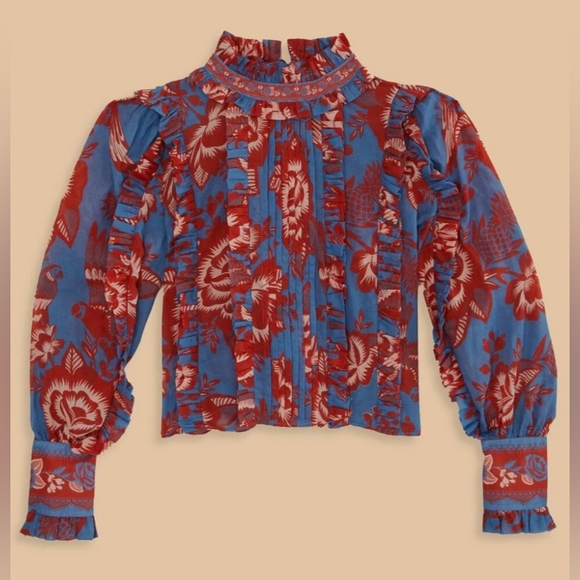 NWT FARM Rio Ruffle Blouse Size XL - Picture 2 of 7